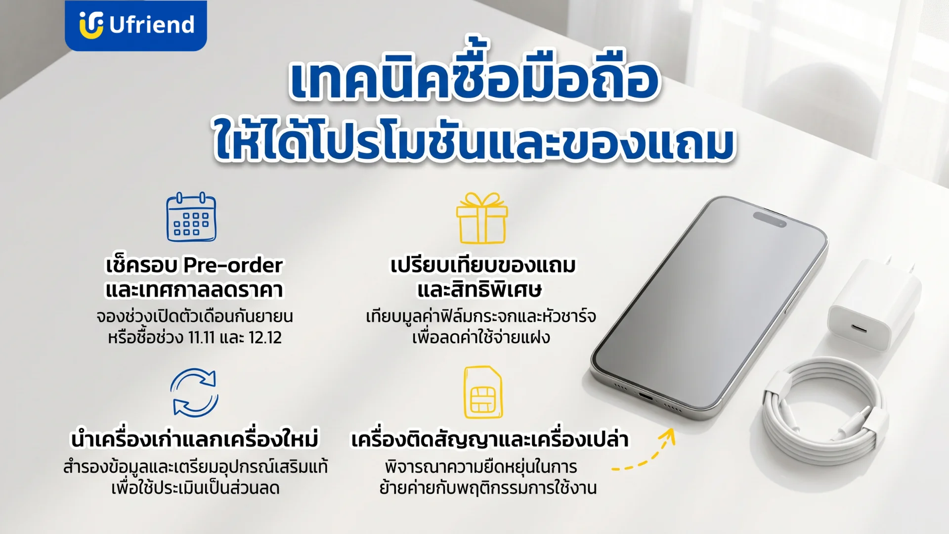 เทคนิคการเลือกซื้อมือถือเพื่อให้ได้รับโปรโมชันและของแถมสุดคุ้มสำหรับการพิจารณาว่าซื้อมือถือที่ไหนดี