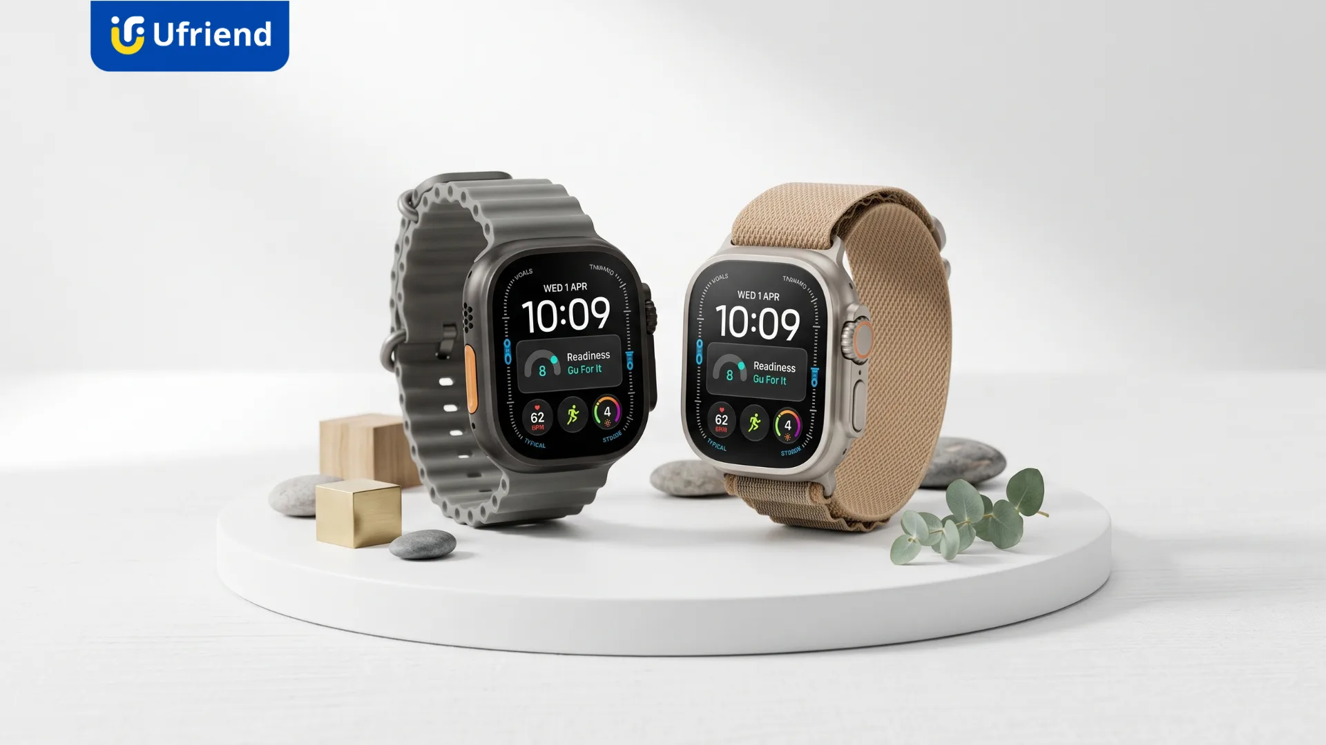 Apple Watch Ultra ตัวเรือนไทเทเนียม 49 มม. สองเรือนพร้อมสาย Ocean Band และ Alpine Loop