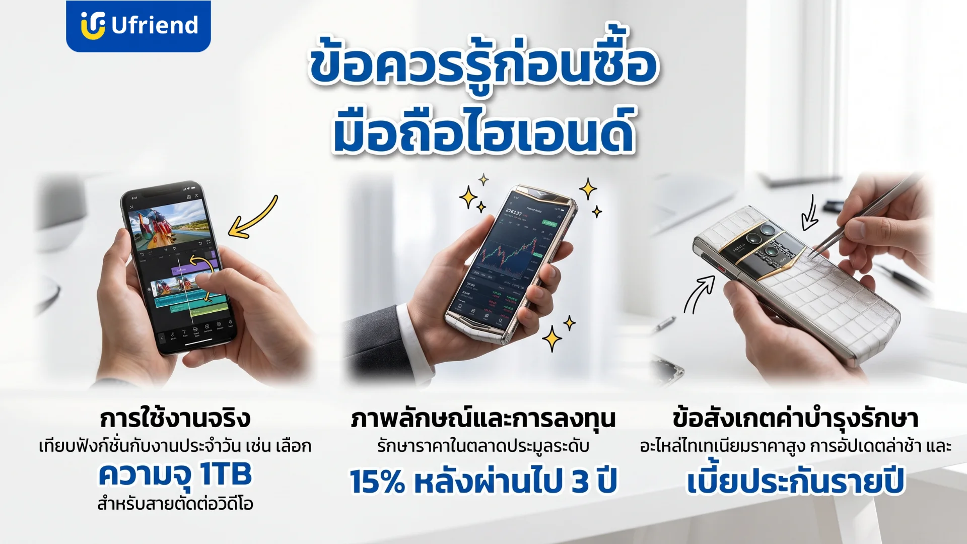 ข้อควรรู้ก่อนซื้อโทรศัพท์ราคาแพงที่สุดในไทย เน้นการใช้งานจริง รูปลักษณ์ และค่าบำรุงรักษา