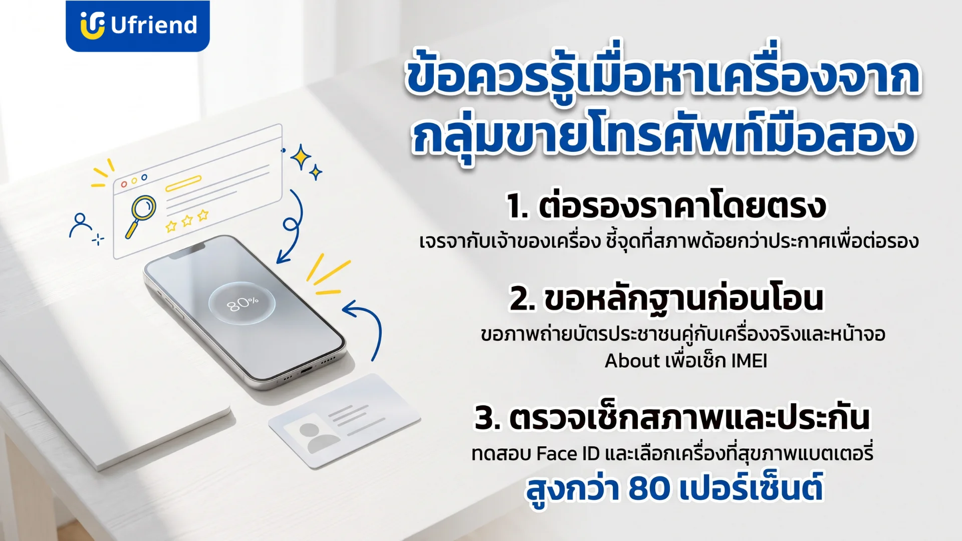 ข้อแนะนำการเลือกซื้อโทรศัพท์มือถือจากกลุ่มขายโทรศัพท์มือสองและการตรวจสอบสภาพเครื่องก่อนซื้อ