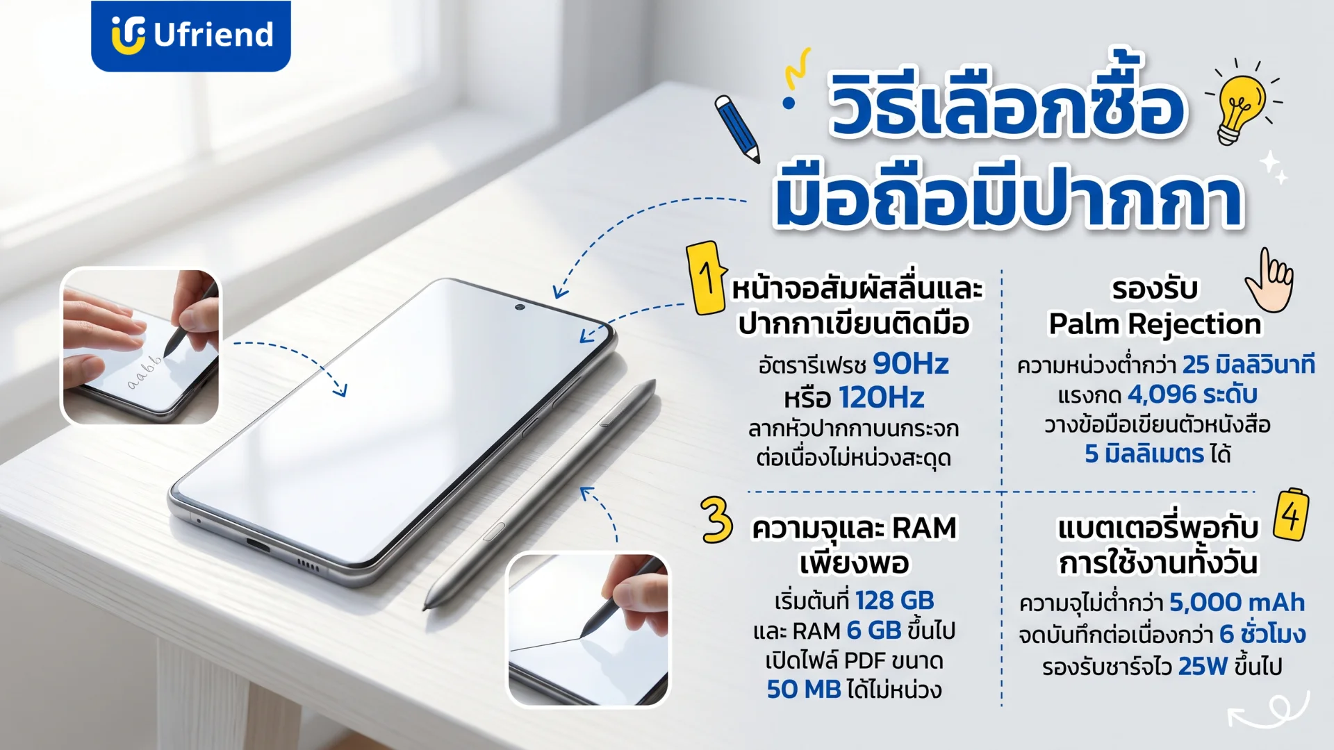 วิธีเลือกซื้อโทรศัพท์มือถือที่มีปากกาสไตลัสในราคาประหยัดโดยพิจารณาจากความลื่นไหลของหน้าจอและหน่วยความจำตัวเครื่อง