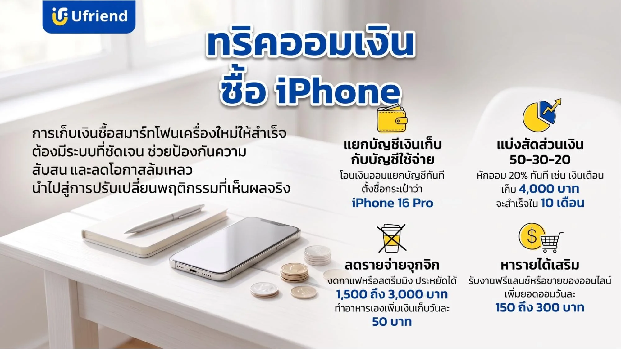 เทคนิคการออมเงินเพื่อซื้อไอโฟนด้วยการแบ่งสัดส่วนรายได้และลดรายจ่ายส่วนเกิน